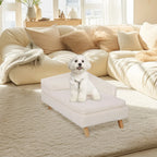 Elevated Pet Bed, Waterproof with Sturdy Wood Legs for Small Dog Kitten