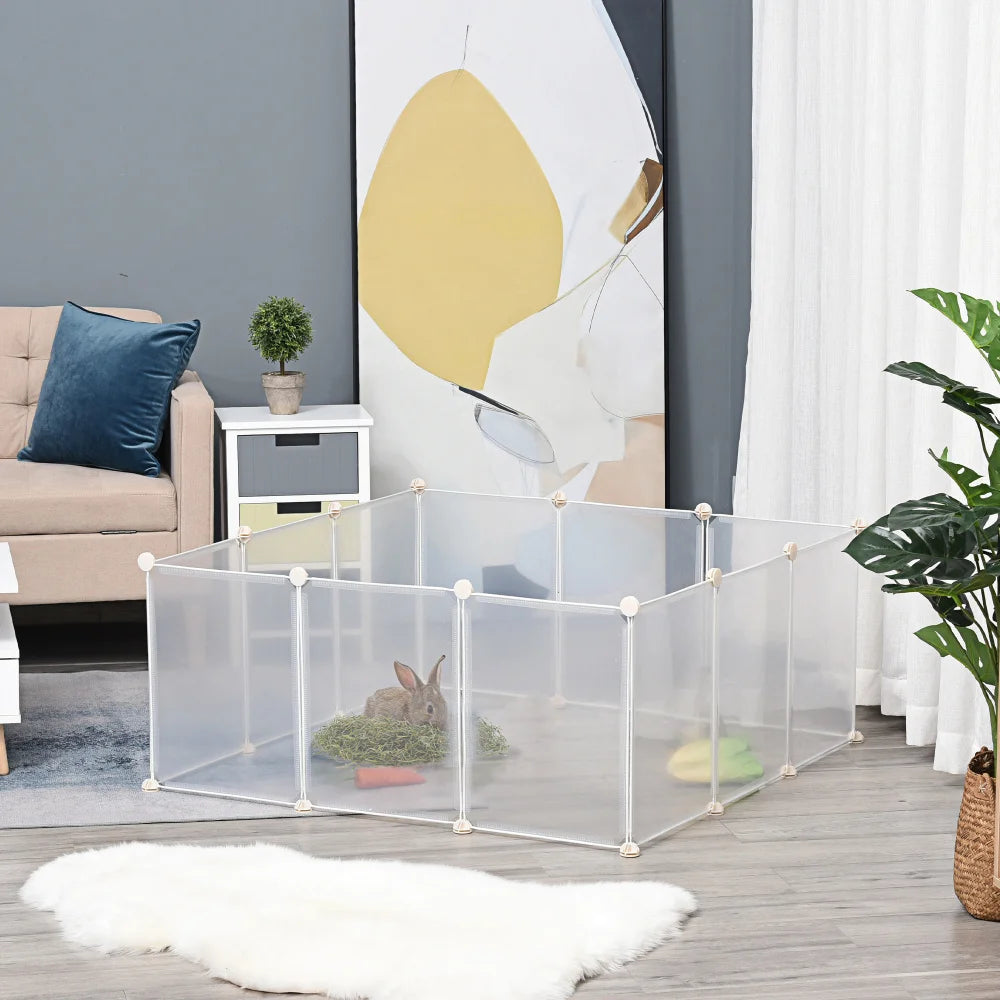 Small Animal Pet Playpen, 12 Panels, 18" x 14"