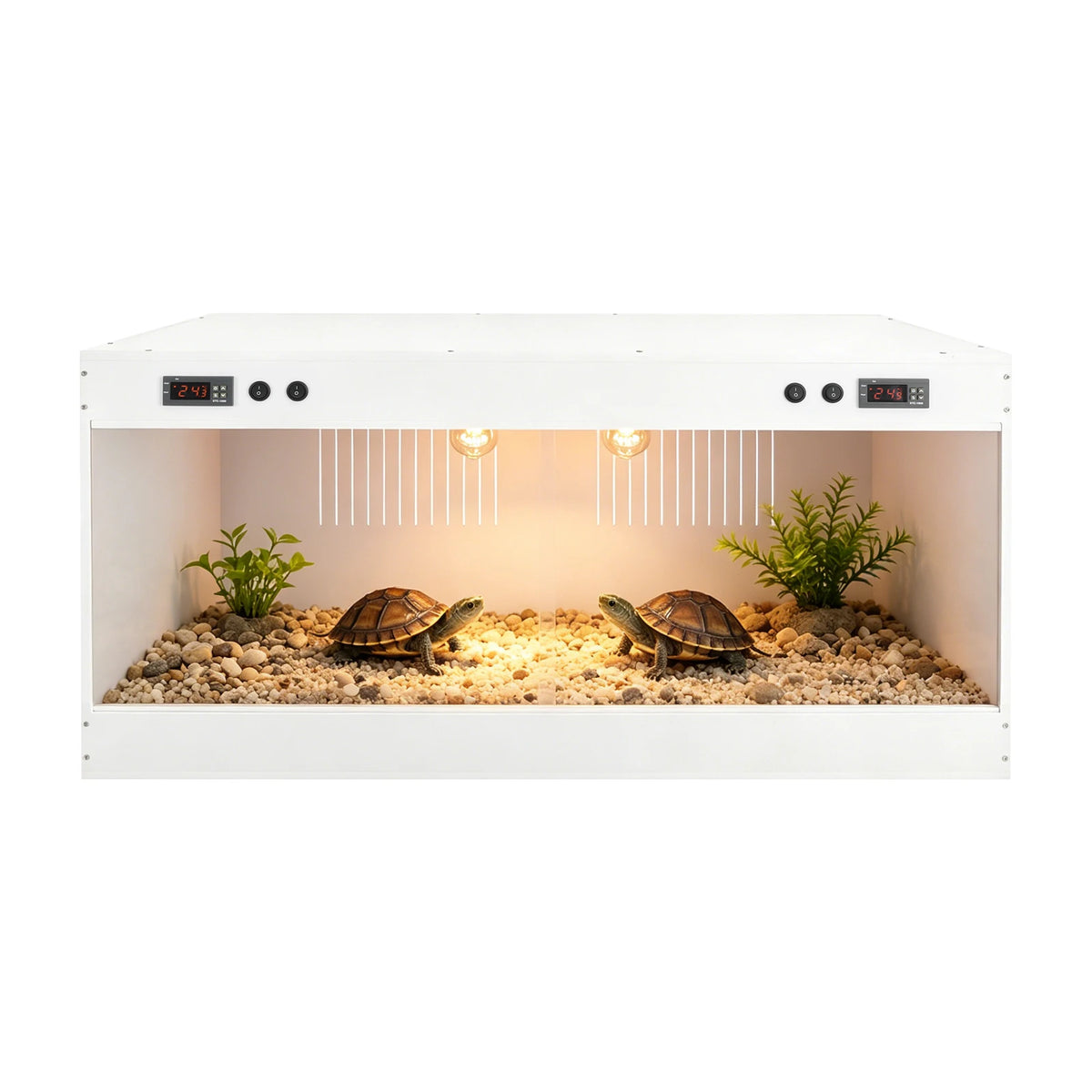 Reptile Terrarium w/ Temperature Control, Dual Zone Thermostat & for Gecko Snake Turtle