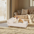 Elevated Pet Bed, Waterproof with Sturdy Wood Legs for Small Dog Kitten