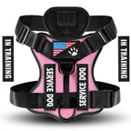 Service Dog Harness, Reflective Dog Vest with 5 PCS Patches, Adjustable Soft