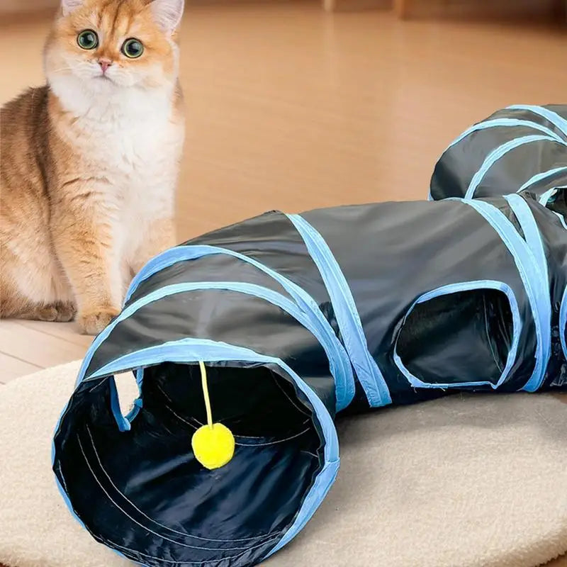 Cat Toy Tunnel Indoor Cat Hide Interactive Play Tunnel Tube