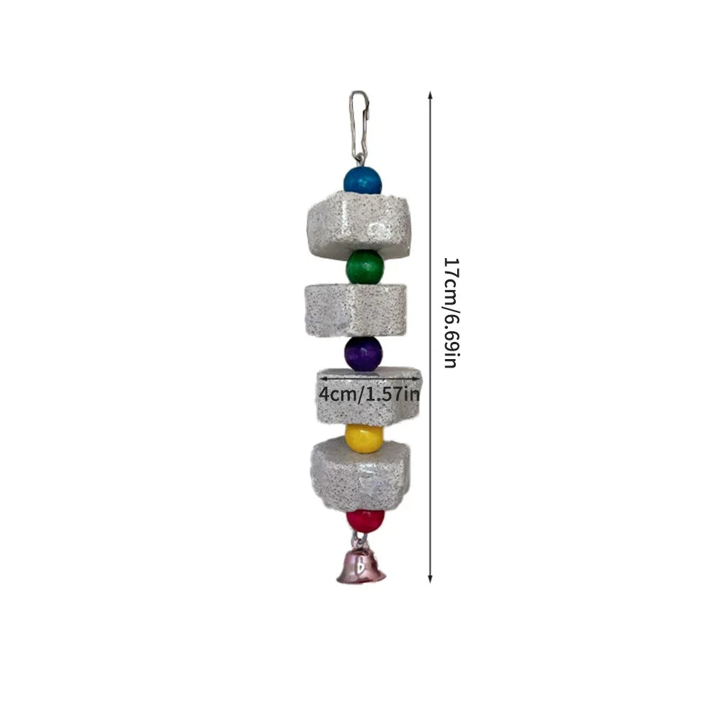 1PC Pet Teeth Grinding Volcanic Rock Toy for Parrots Hamsters Cage Accessories Bird Toy