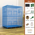 Foldable Extra Tall Metal Bird Cage Parakeet Cockatiel Portable Travel Home Use Easy Storage