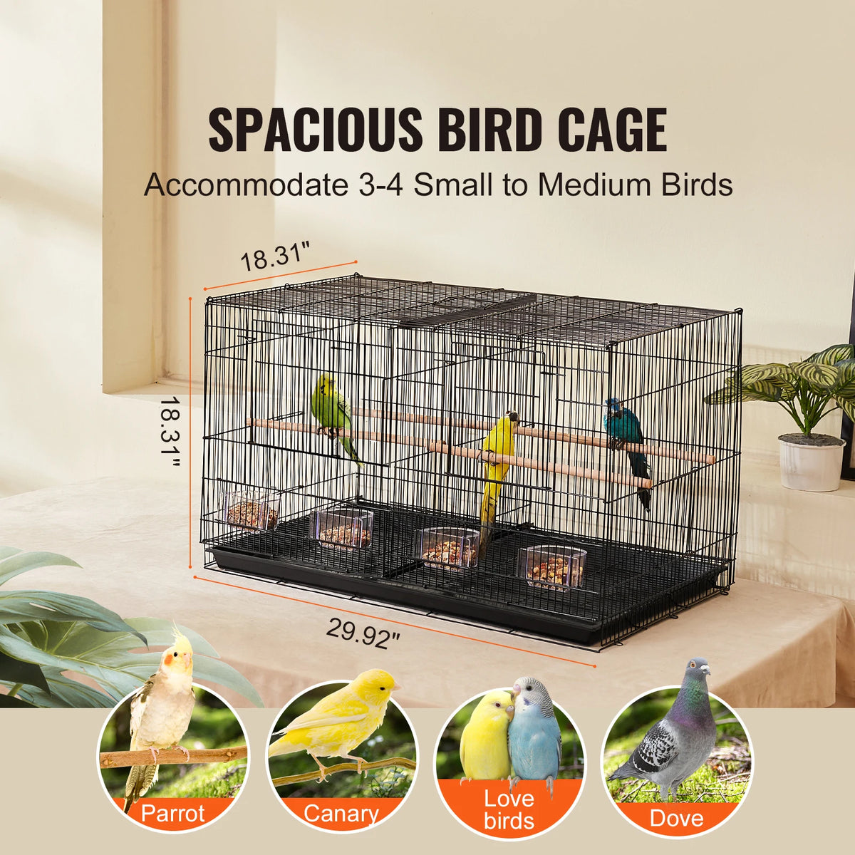 30In Flight Bird Cage for Kinds of Birds
