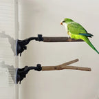 Parrot Perch Birdcage Accessories Wood Perch Suction Cup Bird Toy