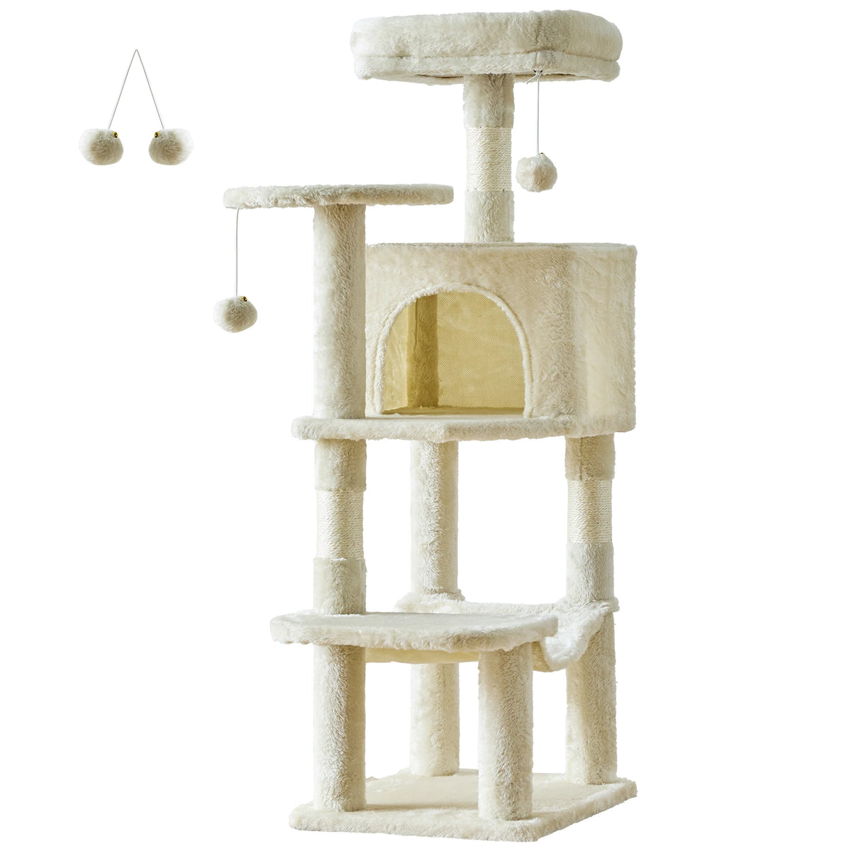 44In Cat Tree Tall Multi-Cat Climbing Tower for Indoor Cat