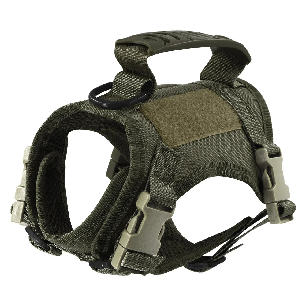 Tactical Puppy Harness Leash Set – Adjustable Military-Style Vest for Small Dogs & Cats
