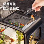 Creative fish tank transparent w/ lid aquarium desktop ecological landscaping ornamental