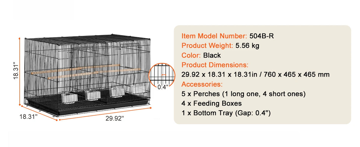 Flight Bird Cage Stackable Divided Small Animal Cage