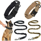 Heavy-Duty Military Tactical Dog Collar & Leash Set | Adjustable Training Collar for All Dogs