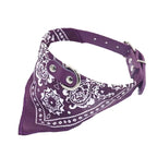 Adjustable PU Dog Cat Collar w/ Detachable Scarf AccessoriesSmall Medium Dogs and Cats