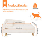 Elevated Pet Bed, Waterproof with Sturdy Wood Legs for Small Dog Kitten