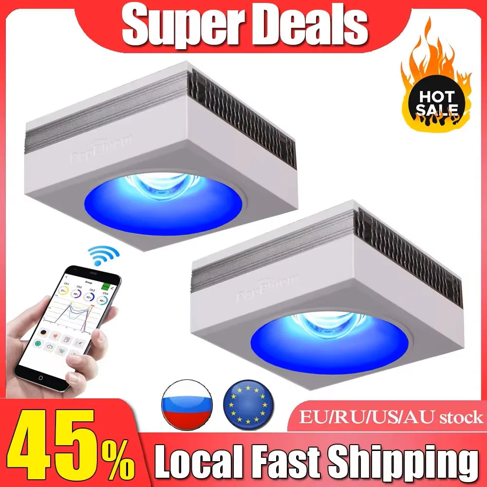 WiFi Led Aquarium Light Full Spectrum, Reef Light Aquarium Saltwater Coral Growing