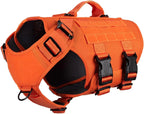 Tactical Dog Harness 6 Buckle No Pull MOLLE Vest Adjustable 3/4 Coverage