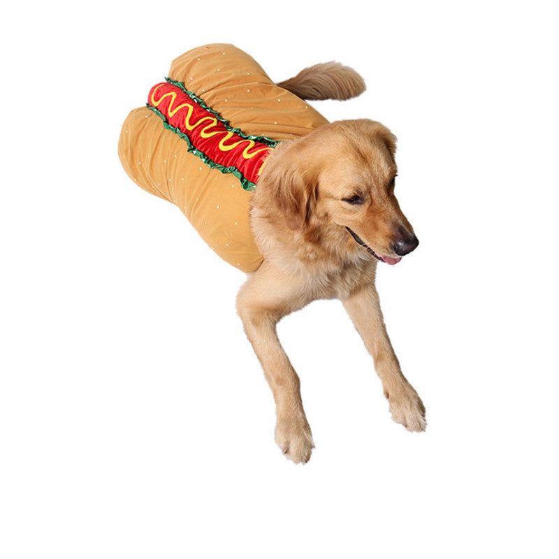 Pet Dog and Cat Costume, Cute Hot Dog Sandwich, Funny Hot Dog Clothes, Cat Costume