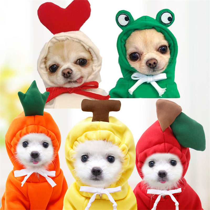 Cute Fruit Dog Clothes For Small Dogs Hoodies Cat Costume Coat