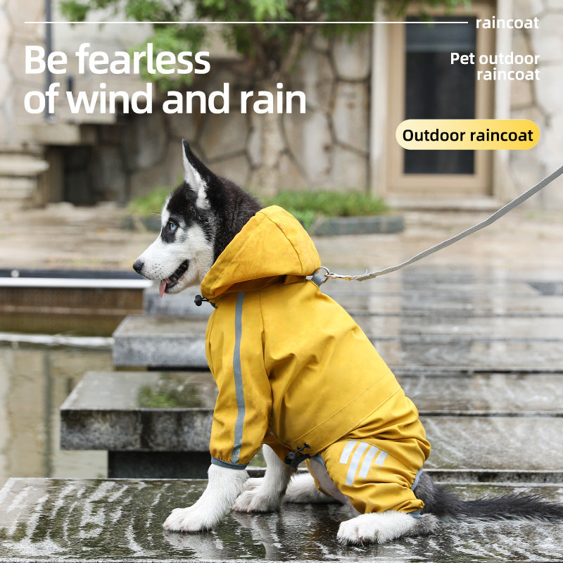 Pet Raincoat Four-legged Raincoat For Dogs Small Dog Outing Clothes Cat Costume