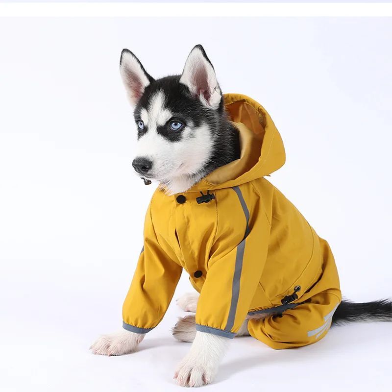 Pet Raincoat Four-legged Raincoat For Dogs Small Dog Outing Clothes Cat Costume