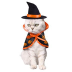 Pet Halloween Cape Hat Set Dogs Cute Costume Pet Halloween Party Cosplay Clothing Cats