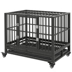PawHut 36" Heavy Duty Dog Crate Metal Cage Kennel