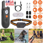 984FT Training Collar Waterproof Beep Vibration Electric Shock 3 Channels Rechargeable