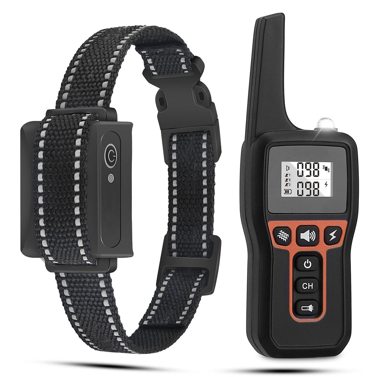 3280 FT Dog Training Collar IP67 Waterproof Pet Beep Vibration Electric rechargeable 3 modes