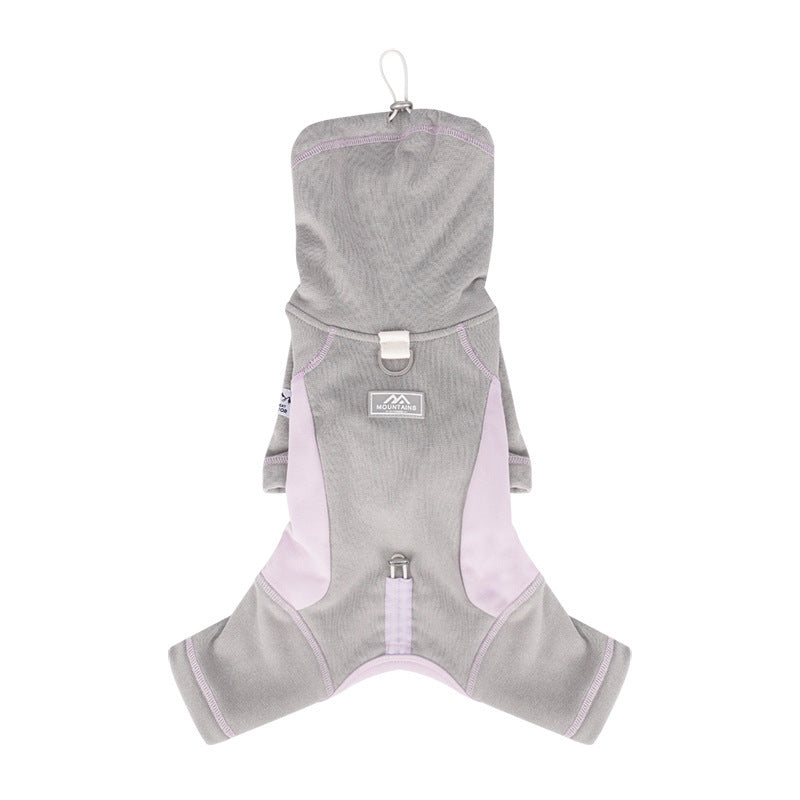 Dog Clothes Autumn Winter Thickened Warm Sporty Style Four-Leg Base Layer