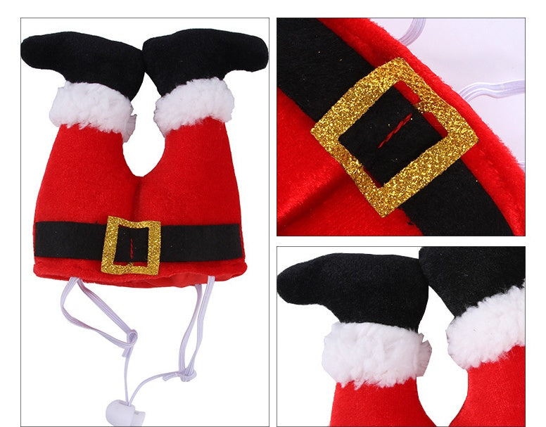 Christmas Costumes For Small Dogs Cats Fleece Hat Event Apparel Funny Clothes Accessory