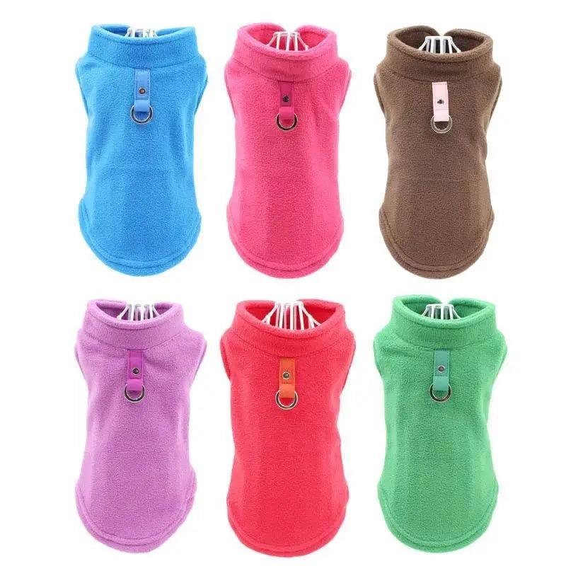 Blank Dog Vest Soft Fleece Clothes For Small Dogs.T Shirt With Soft Fleece Vest