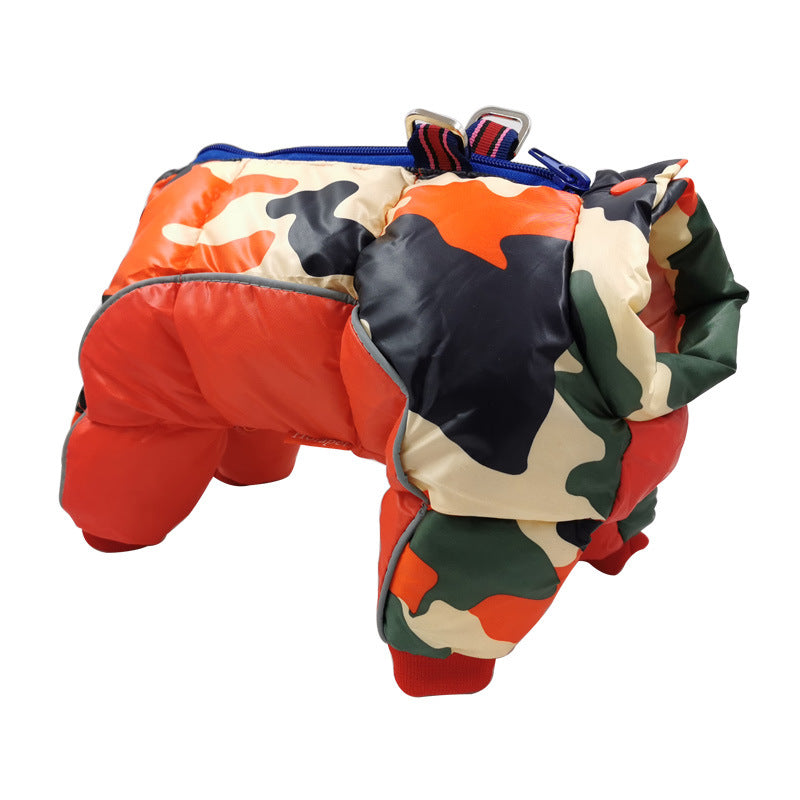 Dog Clothes Autumn And Winter Camouflage Coat Waterproof