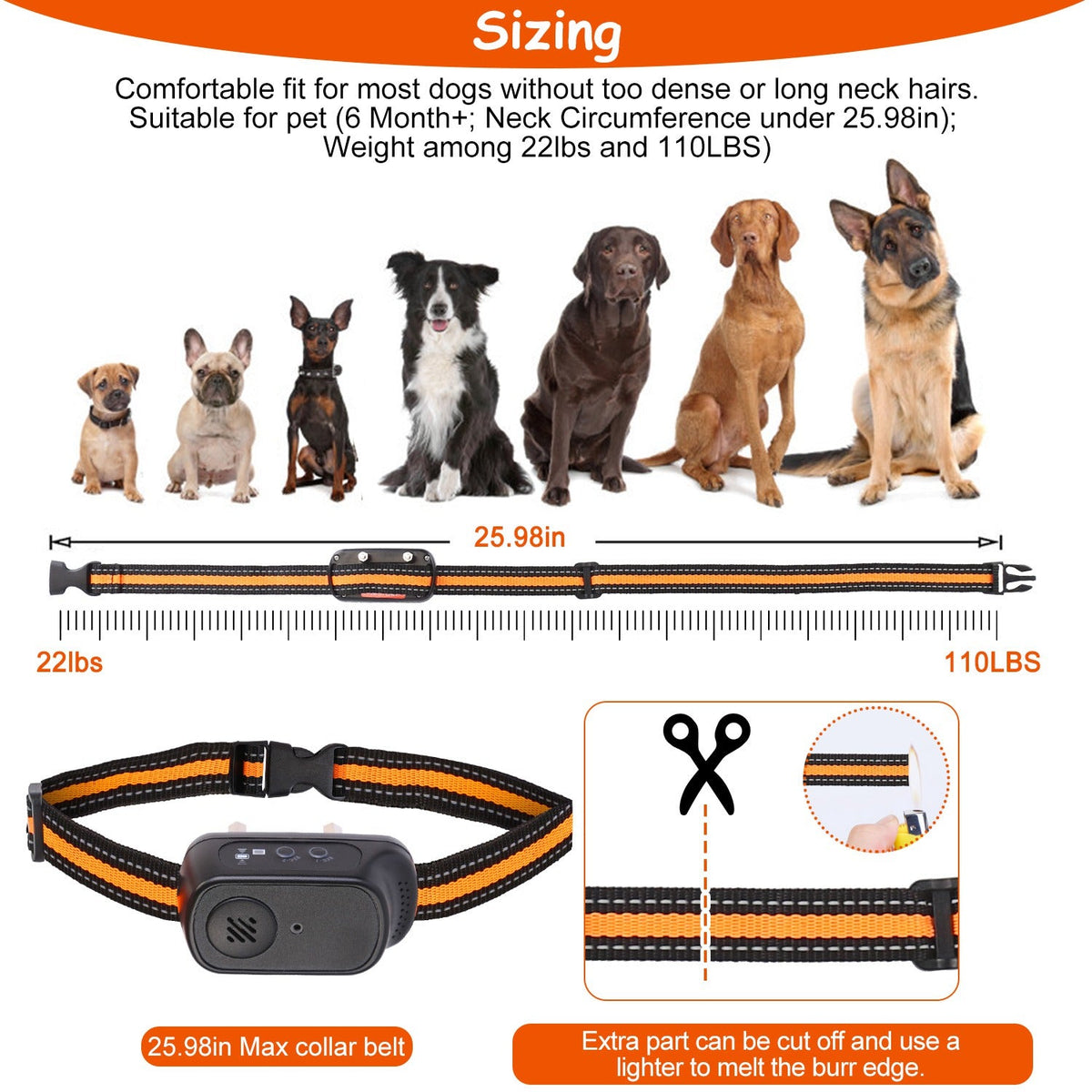 984FT Training Collar Waterproof Beep Vibration Electric Shock 3 Channels Rechargeable