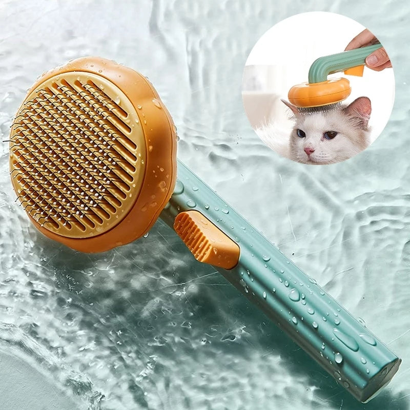 Self Cleaning Slicker Comb For Dog Cat Puppy Rabbit, Grooming Brush Tool