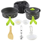 Camping Kit Outdoor Cooking Set Aluminum Equipment Pot Travel Tableware Hiking Picnic
