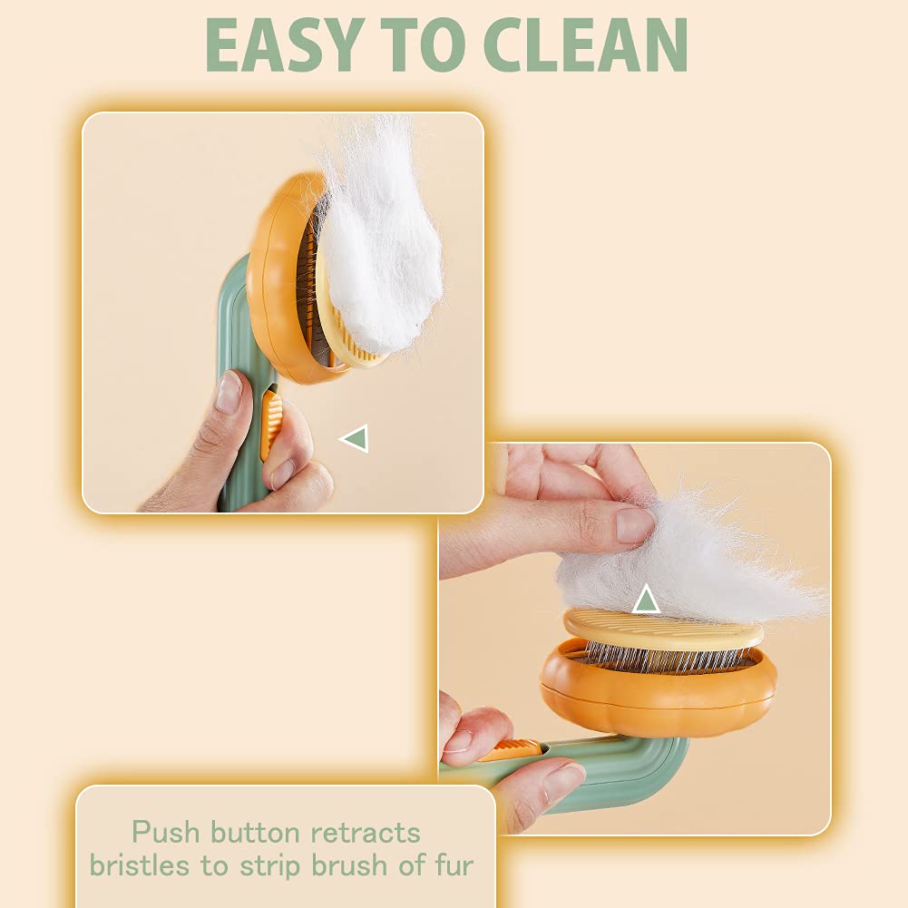 Self Cleaning Slicker Comb For Dog Cat Puppy Rabbit, Grooming Brush Tool