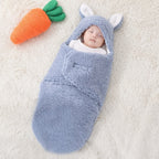 Super Soft Baby Sleeping Bag Fluffy Fleece Newborn, Unisex Baby Wrap For Newborns