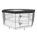 Dog Playpen Foldable Metal Exercise Pen Top Cover, Indoor Outdoor Small Medium Pets