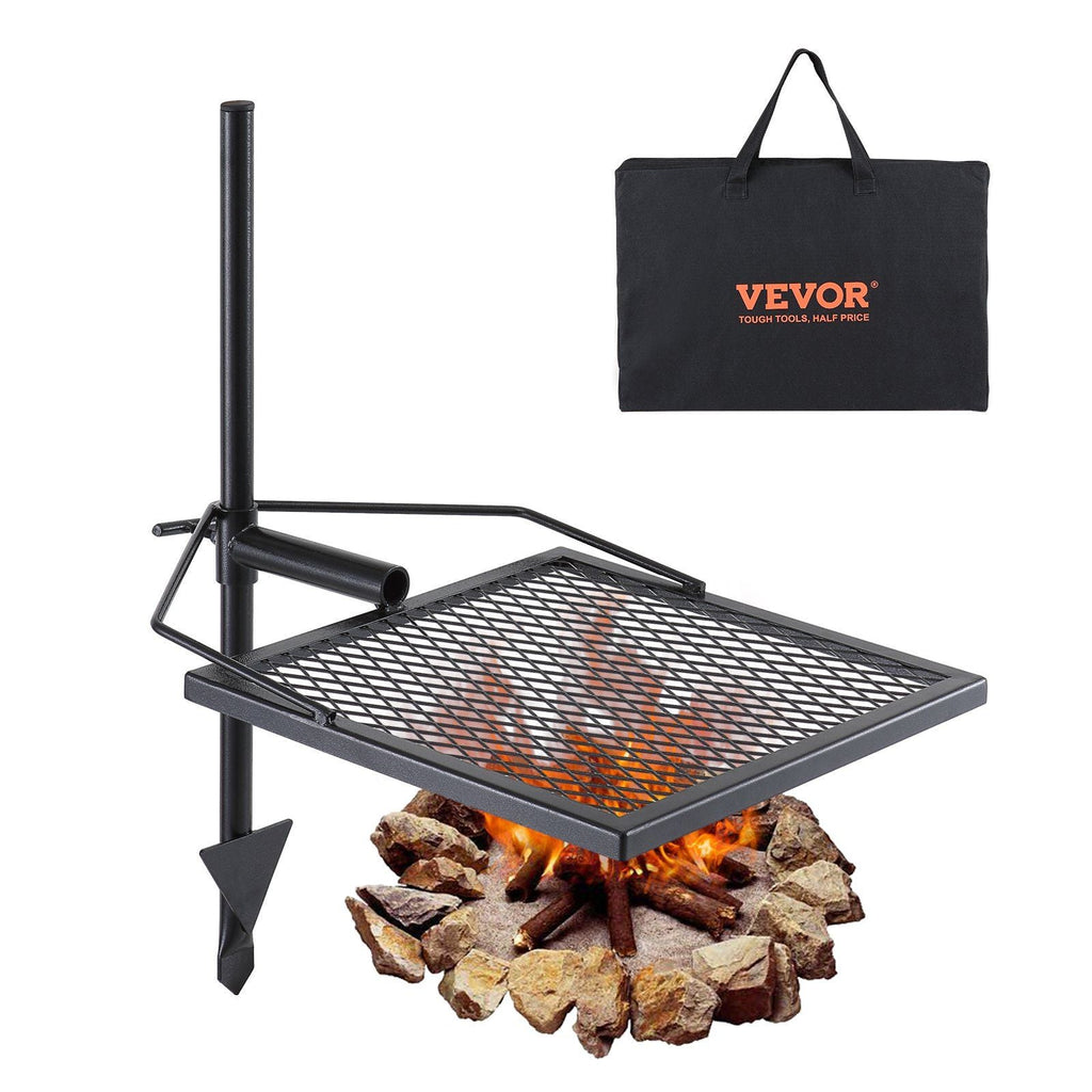 Swivel Campfire Grill, Fire Pit Grill Portable, Lightweight for Camping, Bar-B-Q