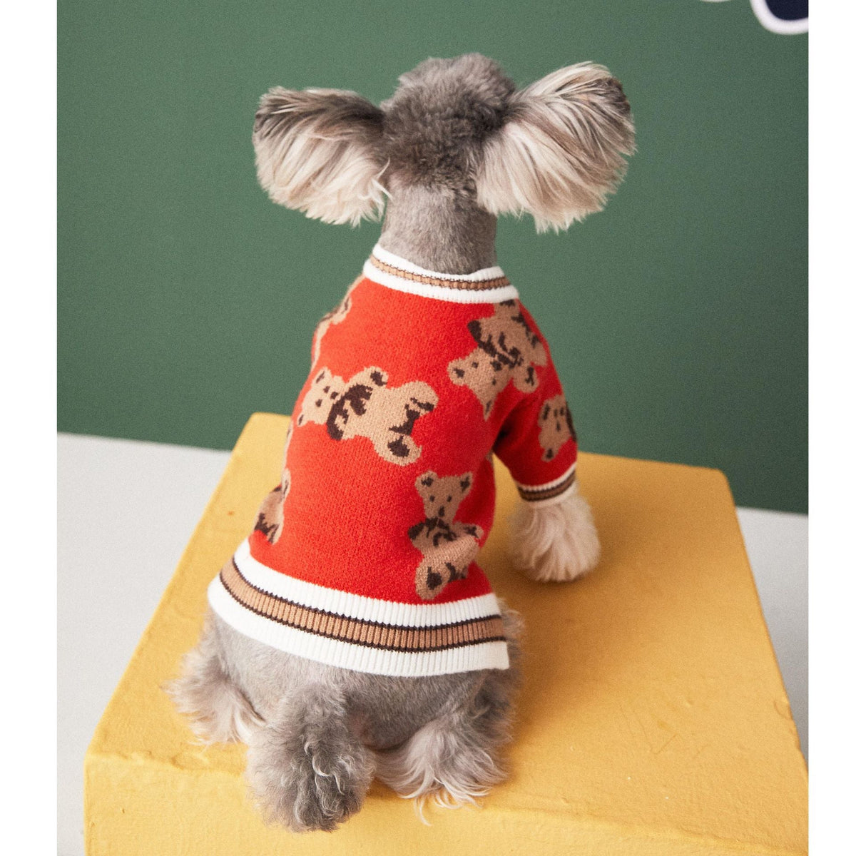 Dog Cat Sweater Preppy Style V-neck Striped Vest  Winter Warm Clothes Apparel Dogs Cats