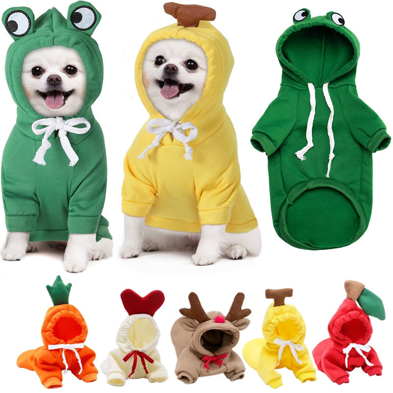 Cute Fruit Dog Clothes For Small Dogs Hoodies Cat Costume Coat