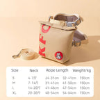 Cartoon Hamburger Chips Design Vest Leash For Cats And Dogs W/ Backpack Escape Proof