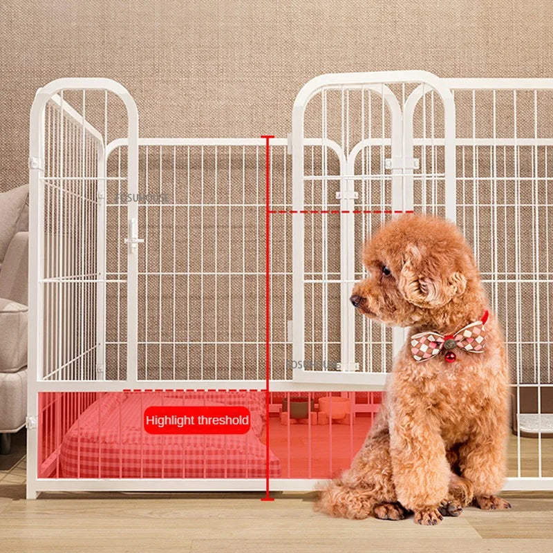 Modern Wrought Iron Fence Small Medium Size Dog Teddy Corgi Isolation Door Indoor Kennel