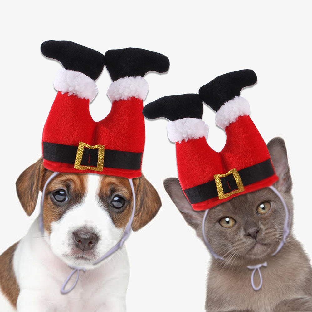 Christmas Costumes For Small Dogs Cats Fleece Hat Event Apparel Funny Clothes Accessory