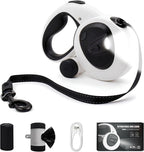 Retractable Dog Leash 16FT LED Light Heavy Duty Tangle Free