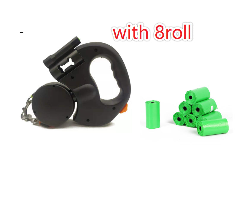 Retractable Dog Leash For Small Dogs Reflective Dual Pet Leash Lead 360 Swivel
