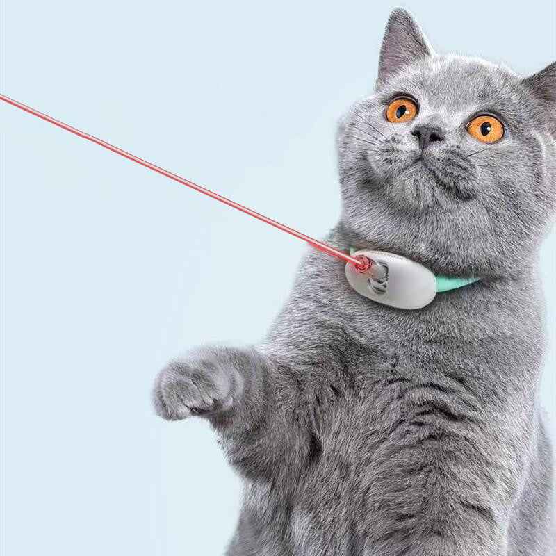 Automatic Cat Toy Smart Laser Teasing Cat Collar Electric USB Charging Kitten Amusing Toys