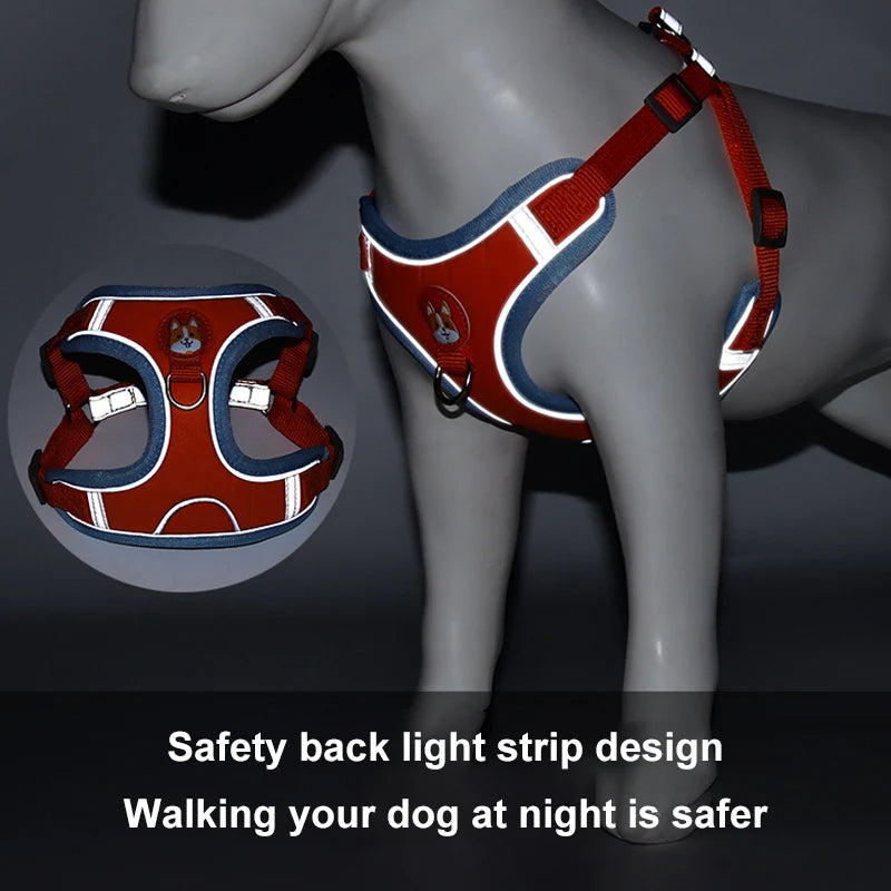 Dog Leash And Harness Set Pet Dog Harness And Leash Set Adjustable Puppy Cat Harness