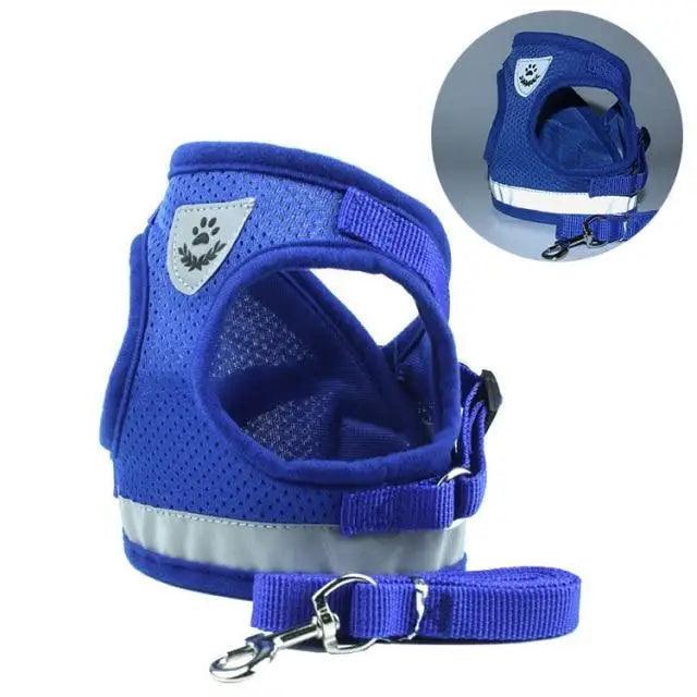 Dog Harness and Leash Set For  Small Medium Dogs Nylon Mesh Puppy Cat Harnesses