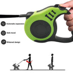 Durable Automatic Retractable No Tangle Comfortable Grip Walking Running Easy Control