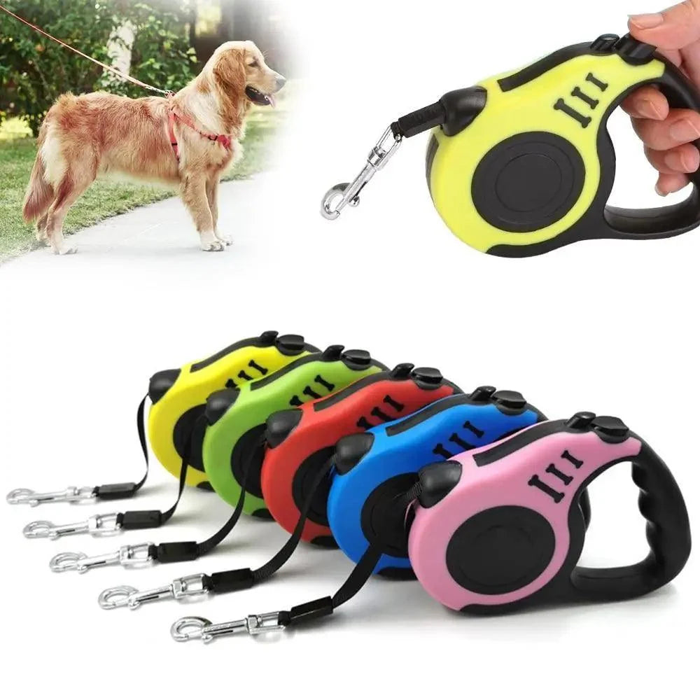 Durable Automatic Retractable No Tangle Comfortable Grip Walking Running Easy Control